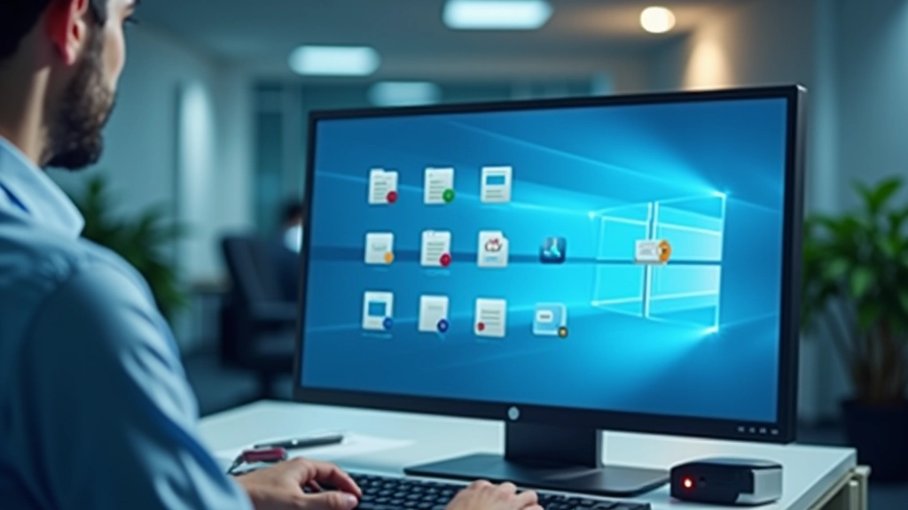 Ecrã de computador mostrando pasta de documentos e ficheiros importantes organizados
