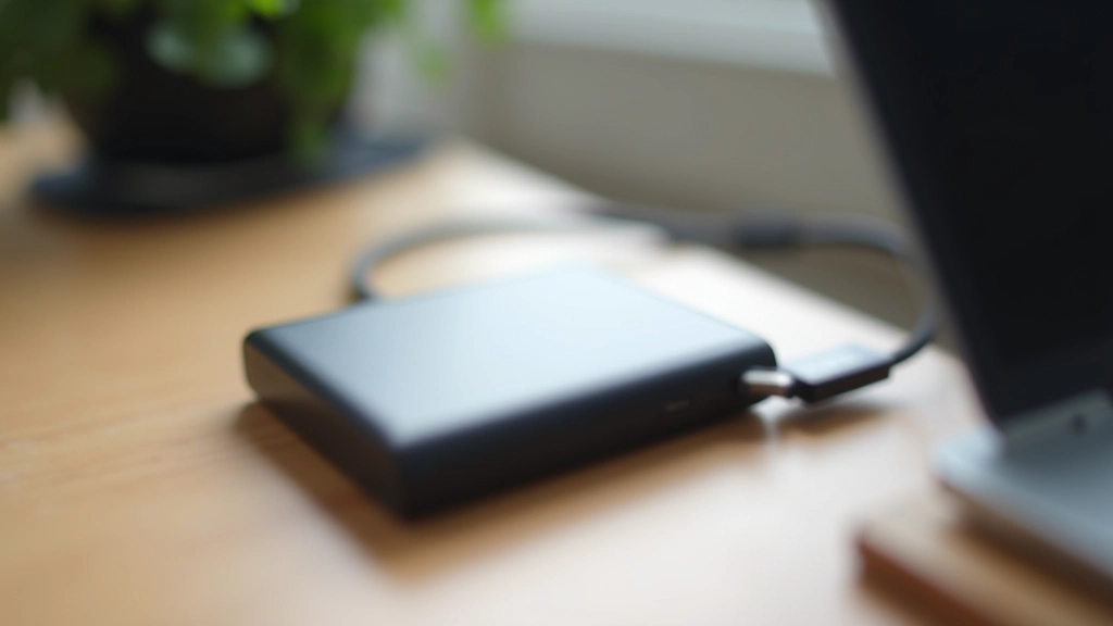 Disco rígido externo ligado a computador para realizar backup automático de ficheiros do sistema