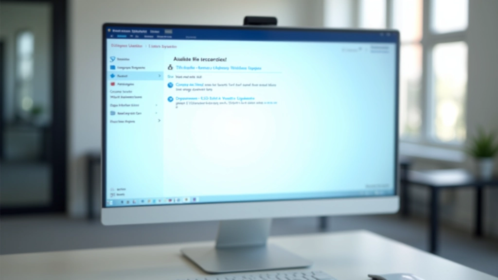 Ecrã de Atualizações do Windows mostrando disponibilidade de patches de segurança e atualizações do sistema