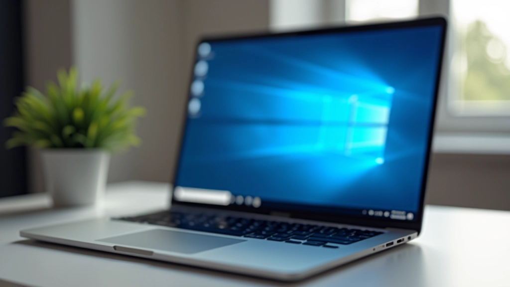 Computador portátil aberto mostrando tela de instalação do sistema operativo