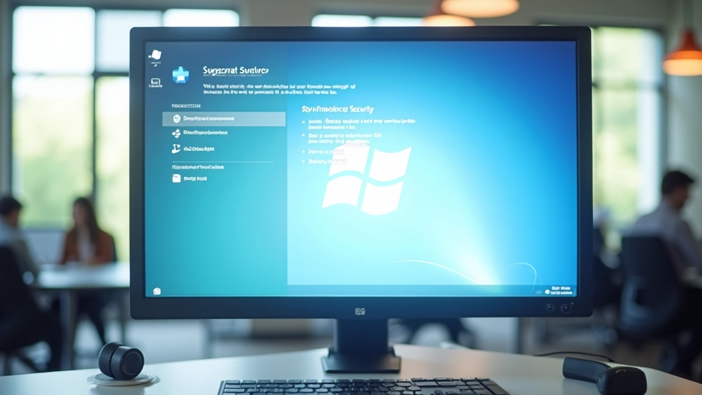 Painel de Segurança do Windows Defender mostrando status de proteção ativo e opções de segurança configuradas